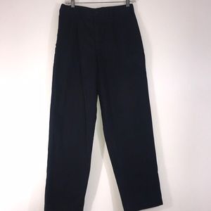 Lands End Pleated Front Black Dress Pants Trousers Chinos Slacks Uniform 18